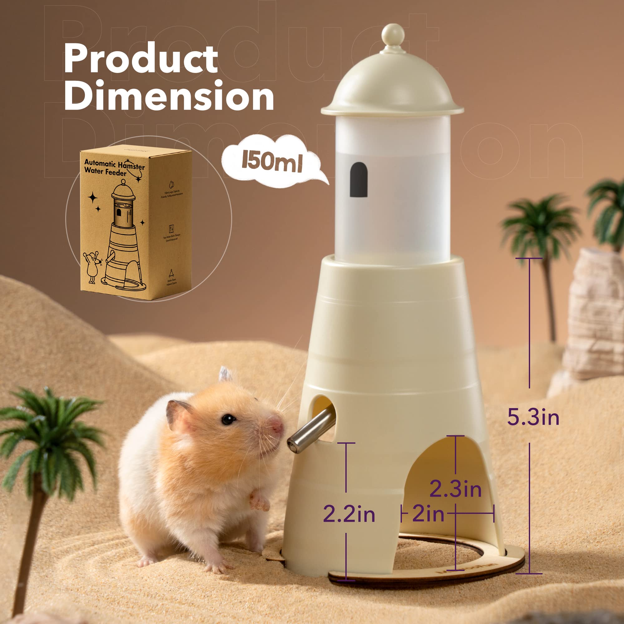 Hamster with best sale water bottle